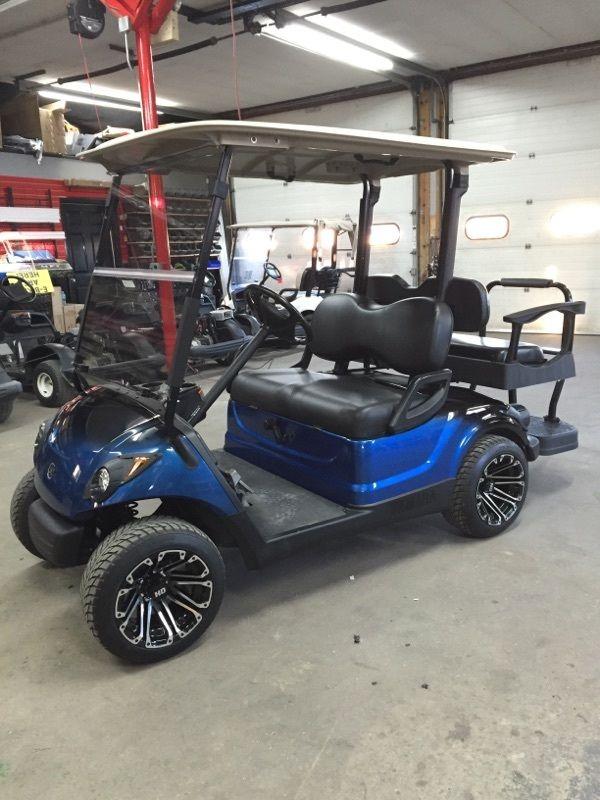 2010 Yamaha gas golf cart Custom new Paint,wheels,seats Leds, Tinted windsheild!