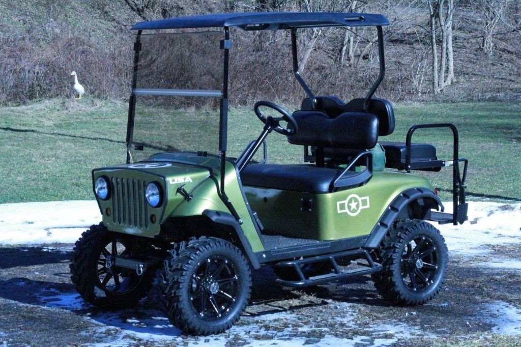 Refurbished 2003 txt custom Jeep front end  5″ lift kit golf cart