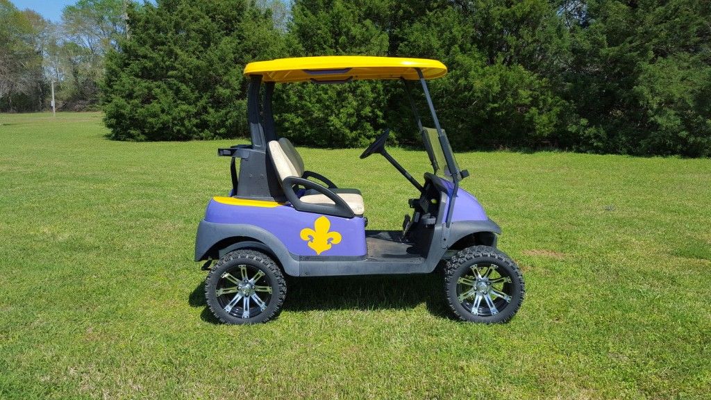 LSU Club Car Precedent Golf Cart