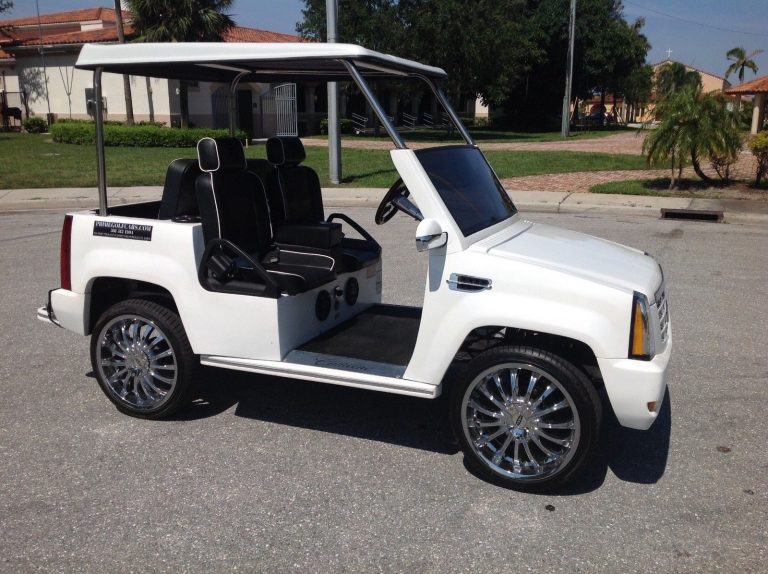 Fast 2015 White Acg Cadillac Escalade Golf Cart For Sale 5924