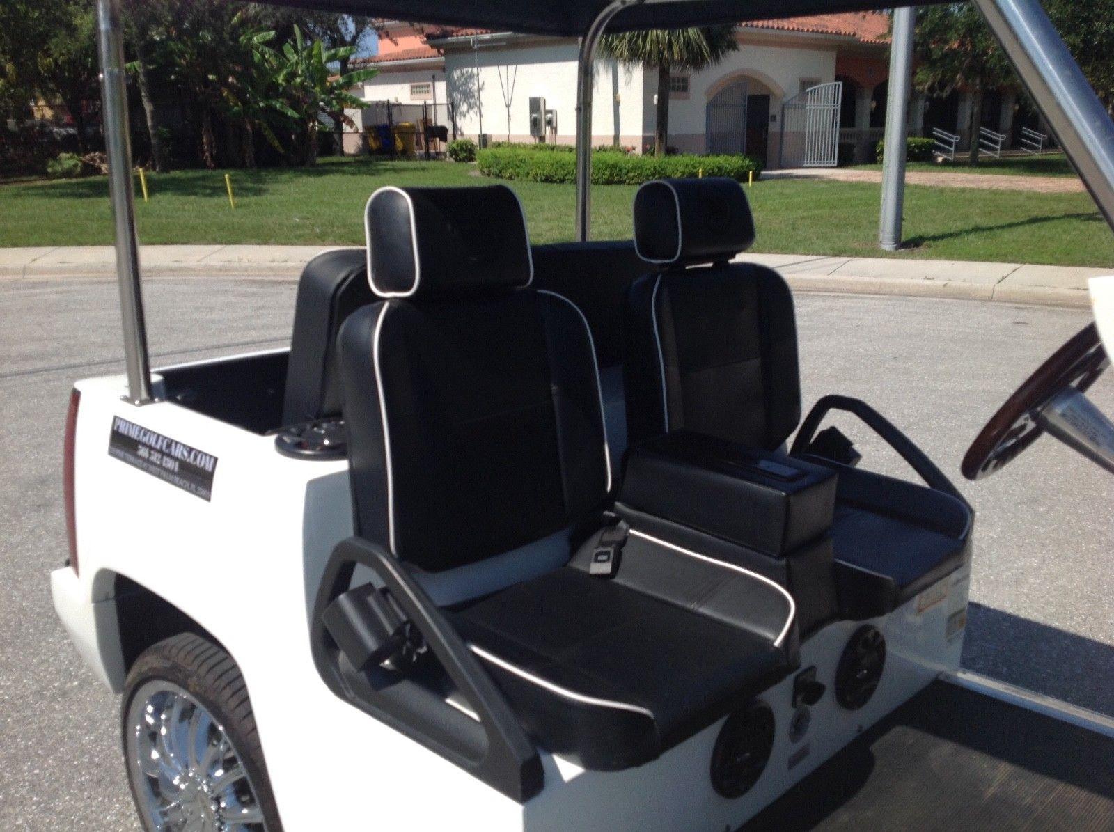 fast 2015 White ACG Cadillac Escalade golf cart for sale