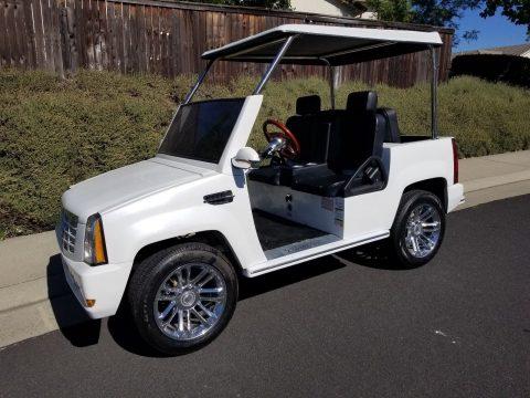 fast 2015 White ACG Cadillac Escalade LSV Golf Cart for sale
