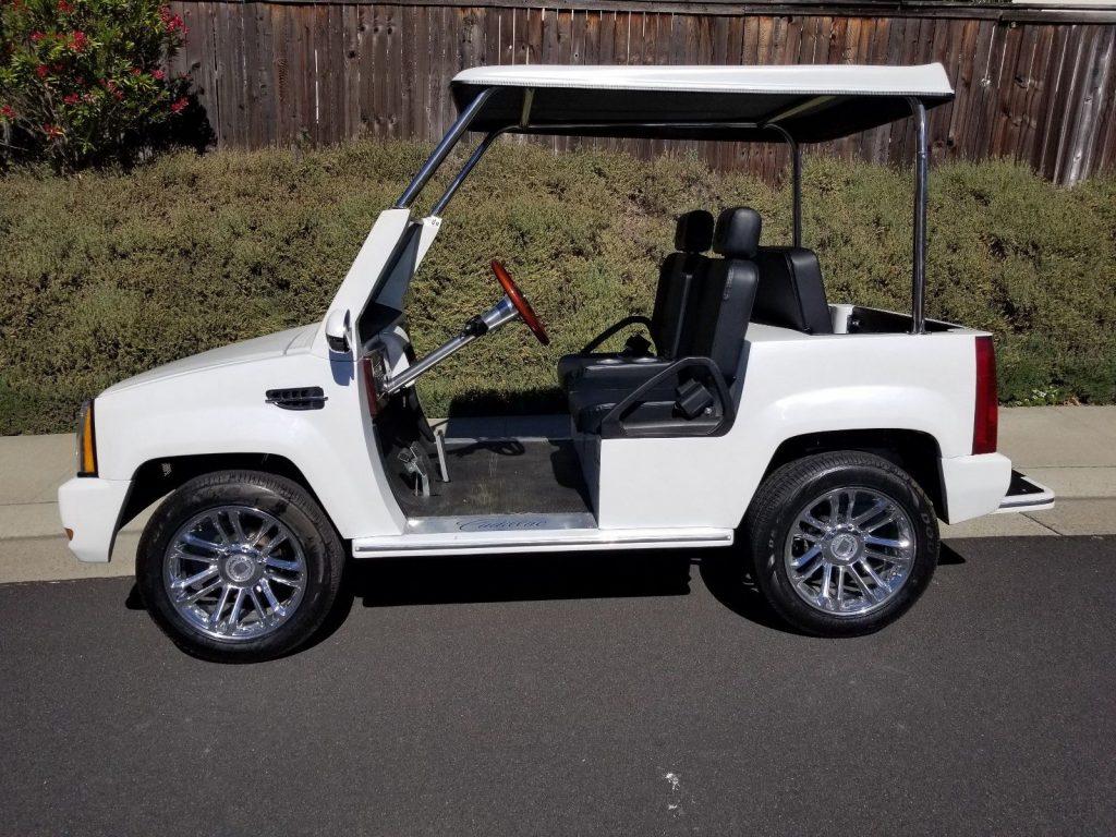 fast 2015 White ACG Cadillac Escalade LSV Golf Cart