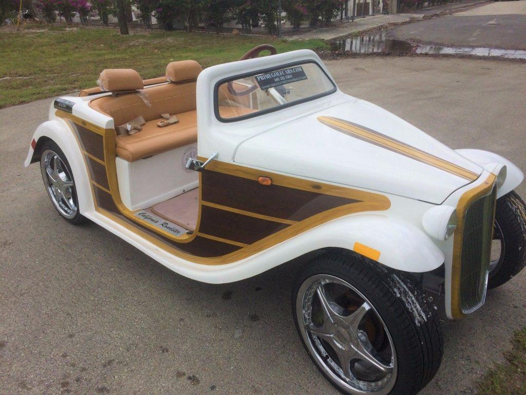 custom 2016 acg California Roadster Woody Golf Cart