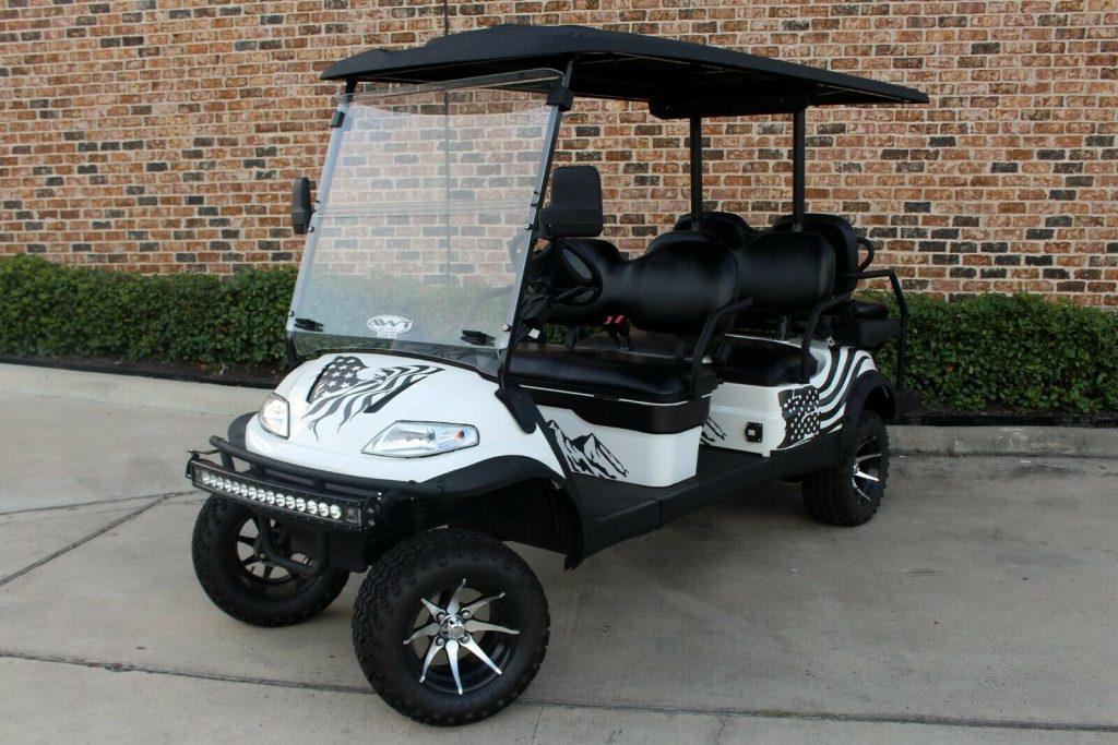 lifted 2019 Advanced EV golf cart