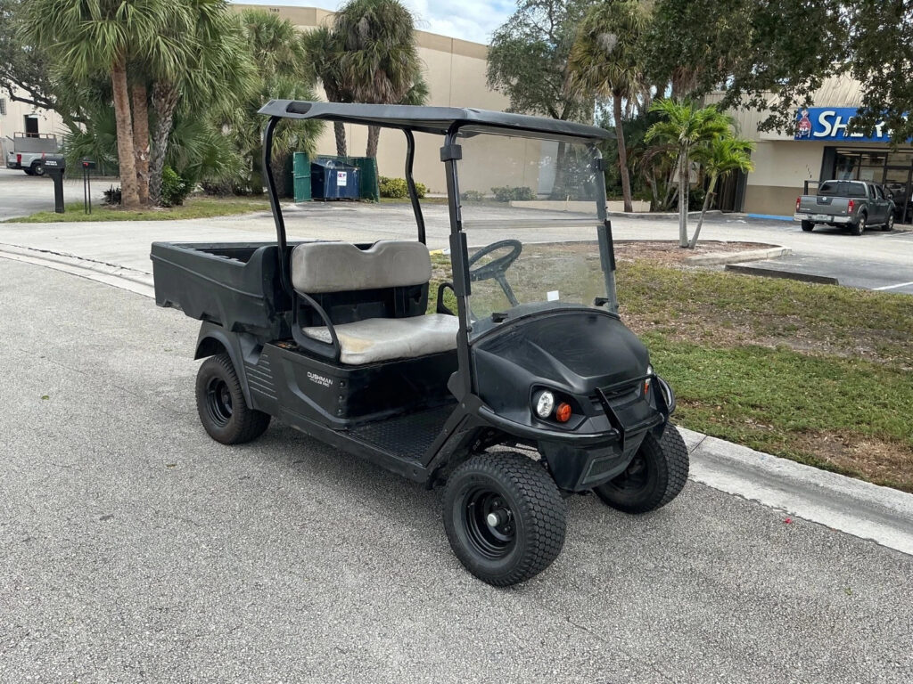 2021 Black ezgo Cushman Hauler 2 seat Utility 72v 72 volt Electric dump bed usb