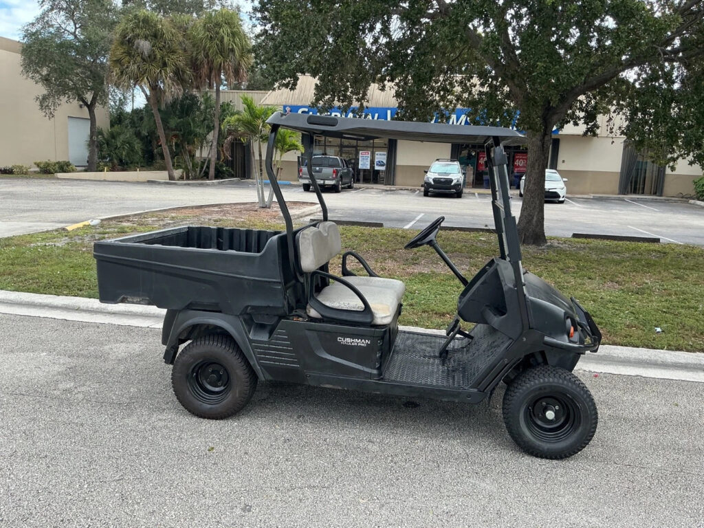 2021 Black ezgo Cushman Hauler 2 seat Utility 72v 72 volt Electric dump bed usb