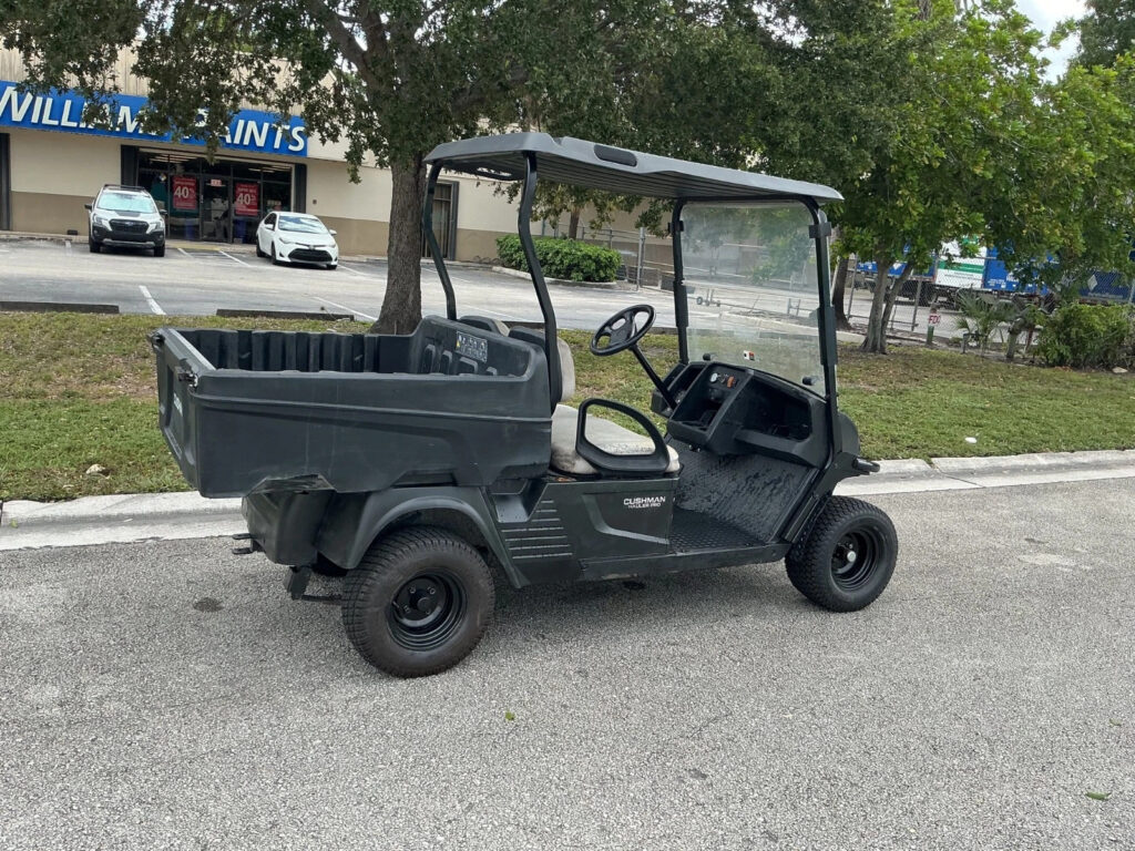 2021 Black ezgo Cushman Hauler 2 seat Utility 72v 72 volt Electric dump bed usb