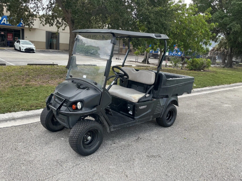 2021 Black ezgo Cushman Hauler 2 seat Utility 72v 72 volt Electric dump bed usb