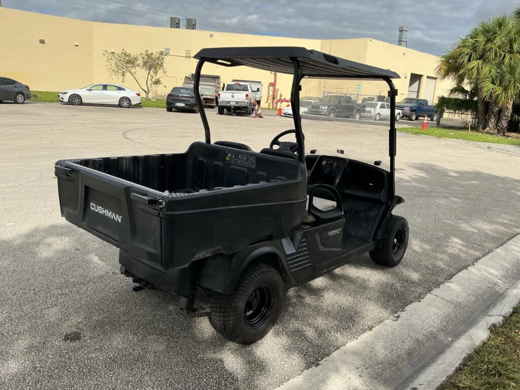 2021 Black ezgo Cushman Hauler 2 seat Utility 72v 72 volt Electric dump bed usb