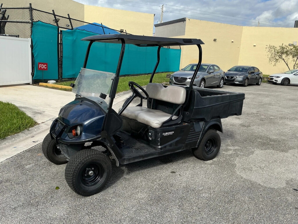 2021 blue ezgo Cushman Hauler 2 seat Utility 72v 72 volt Electric dump bed usb