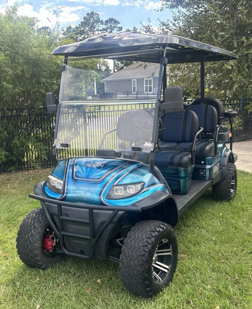 2021 icon i60 Limousine golf Cart, Custom Painted