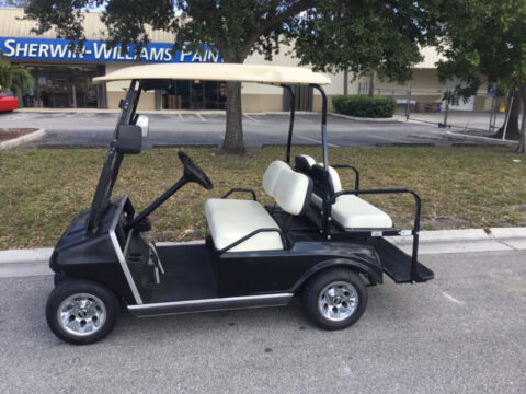 2006 CLUB CAR DS Black GOLF CART 4 Passenger SEAT Canopy 48V Charger Lithium for sale