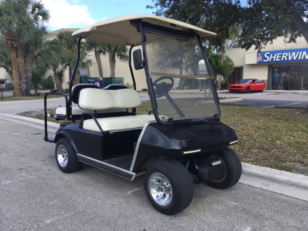 2006 CLUB CAR DS Black GOLF CART 4 Passenger SEAT Canopy 48V Charger Lithium