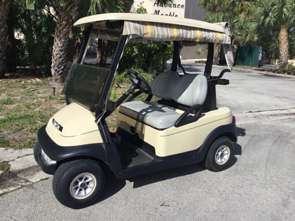 2009 Club car tan Precedent 2 Passenger seat Golf Cart Cabana fast Lithium