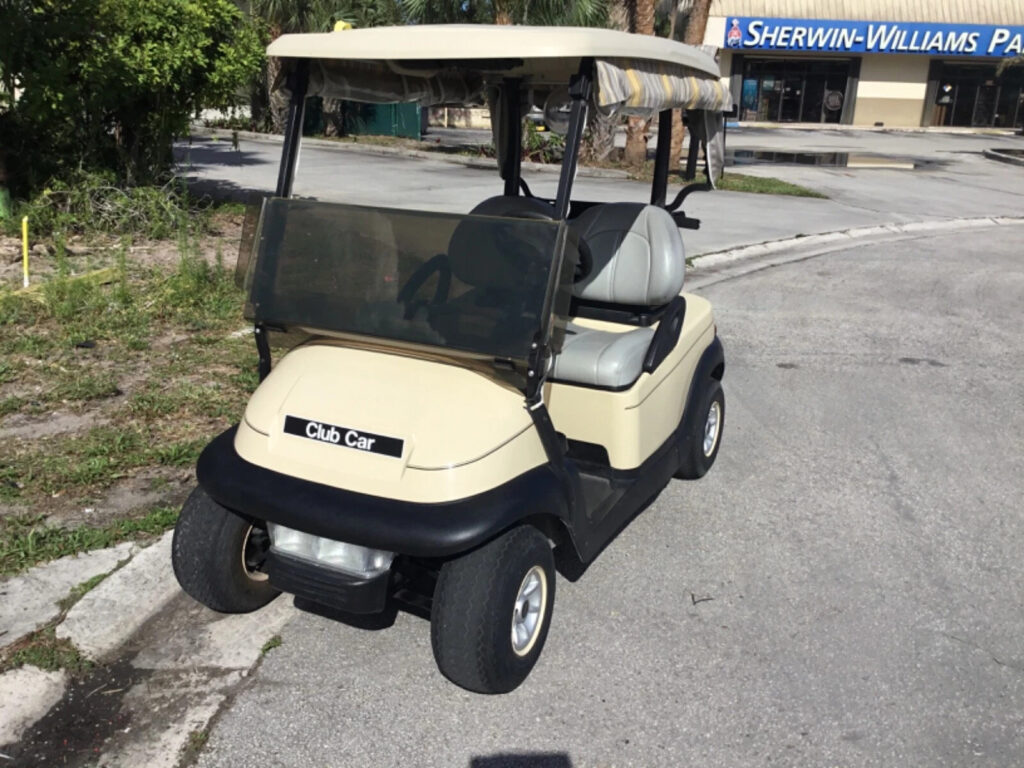 2009 Club car tan Precedent 2 Passenger seat Golf Cart Cabana fast Lithium