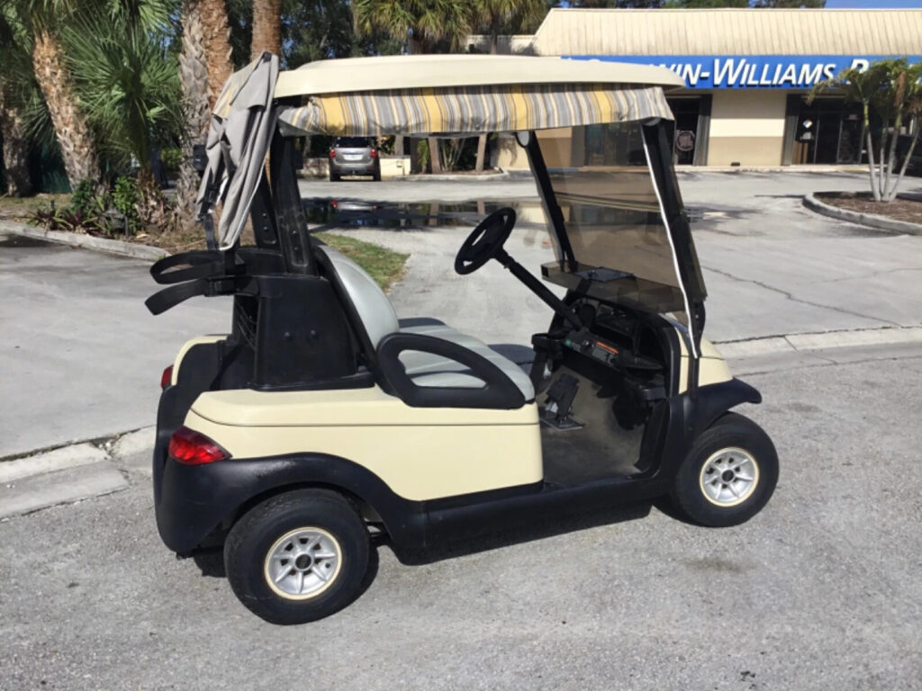 2009 Club car tan Precedent 2 Passenger seat Golf Cart Cabana fast Lithium