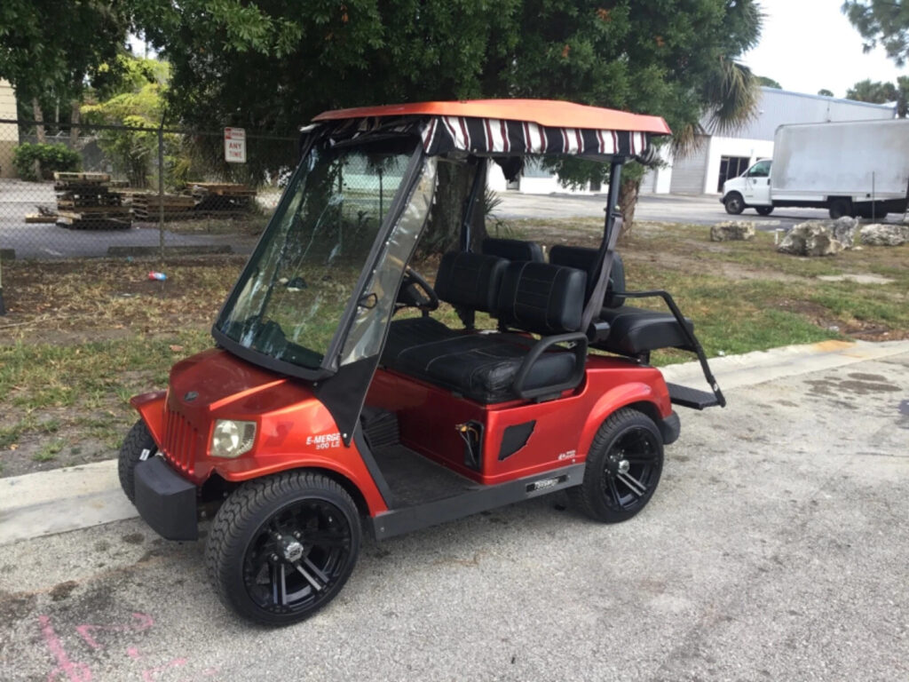 2009 Tomberlin Emerge red 4 Passenger seat golf cart 48v Street Legal Lithium