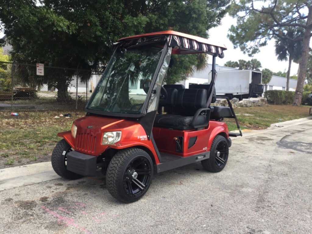 2009 Tomberlin Emerge red 4 Passenger seat golf cart 48v Street Legal Lithium