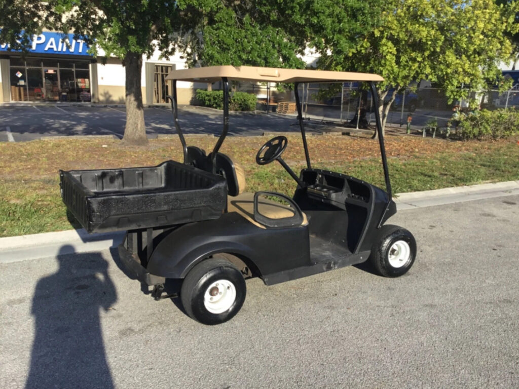 2014 Black ezgo 48v txt 2 seat Passenger golf cart Utility box Canopy Lithium