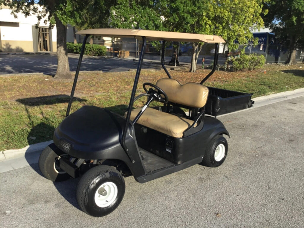 2014 Black ezgo 48v txt 2 seat Passenger golf cart Utility box Canopy Lithium