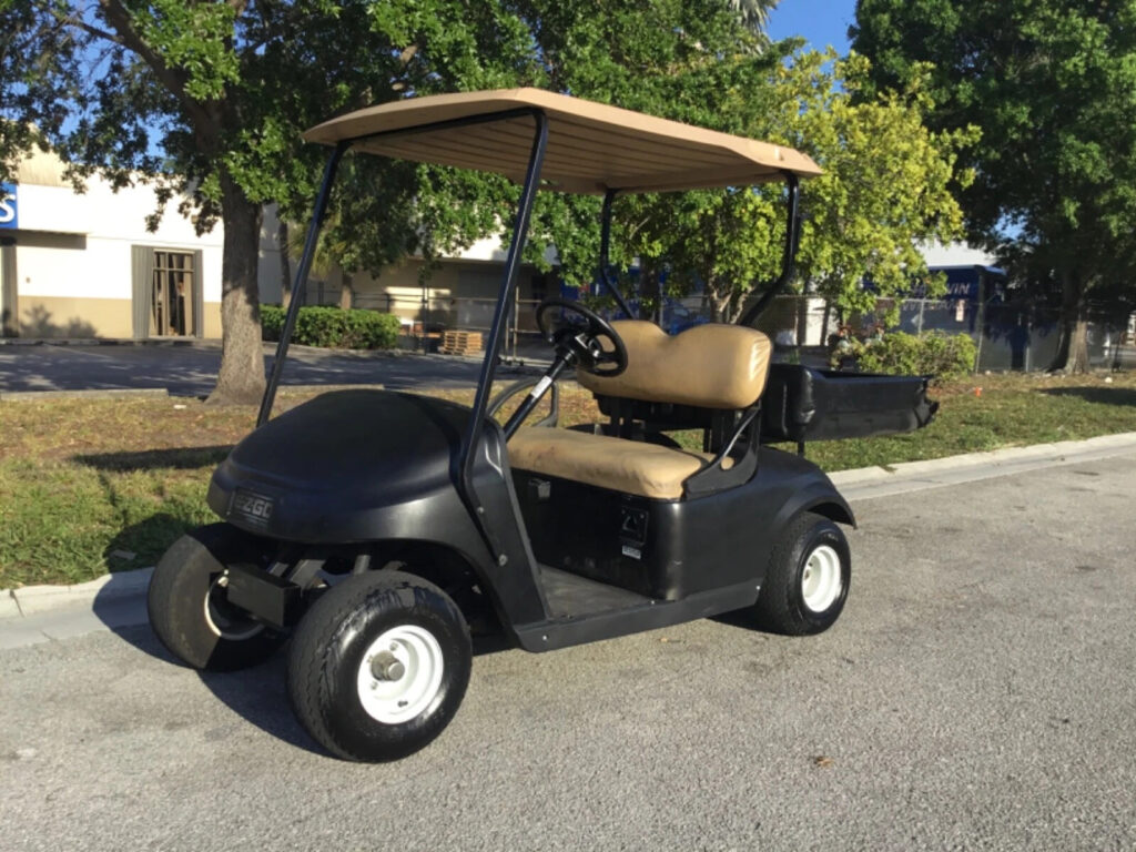 2014 Black ezgo 48v txt 2 seat Passenger golf cart Utility box Canopy Lithium
