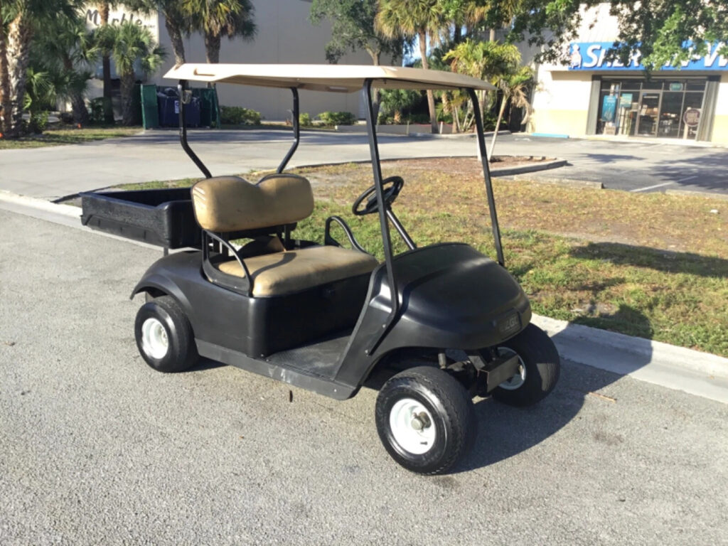 2014 Black ezgo 48v txt 2 seat Passenger golf cart Utility box Canopy Lithium