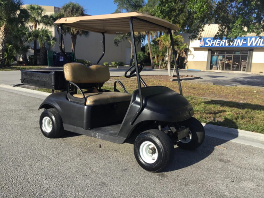 2014 Black ezgo 48v txt 2 seat Passenger golf cart Utility box Canopy Lithium