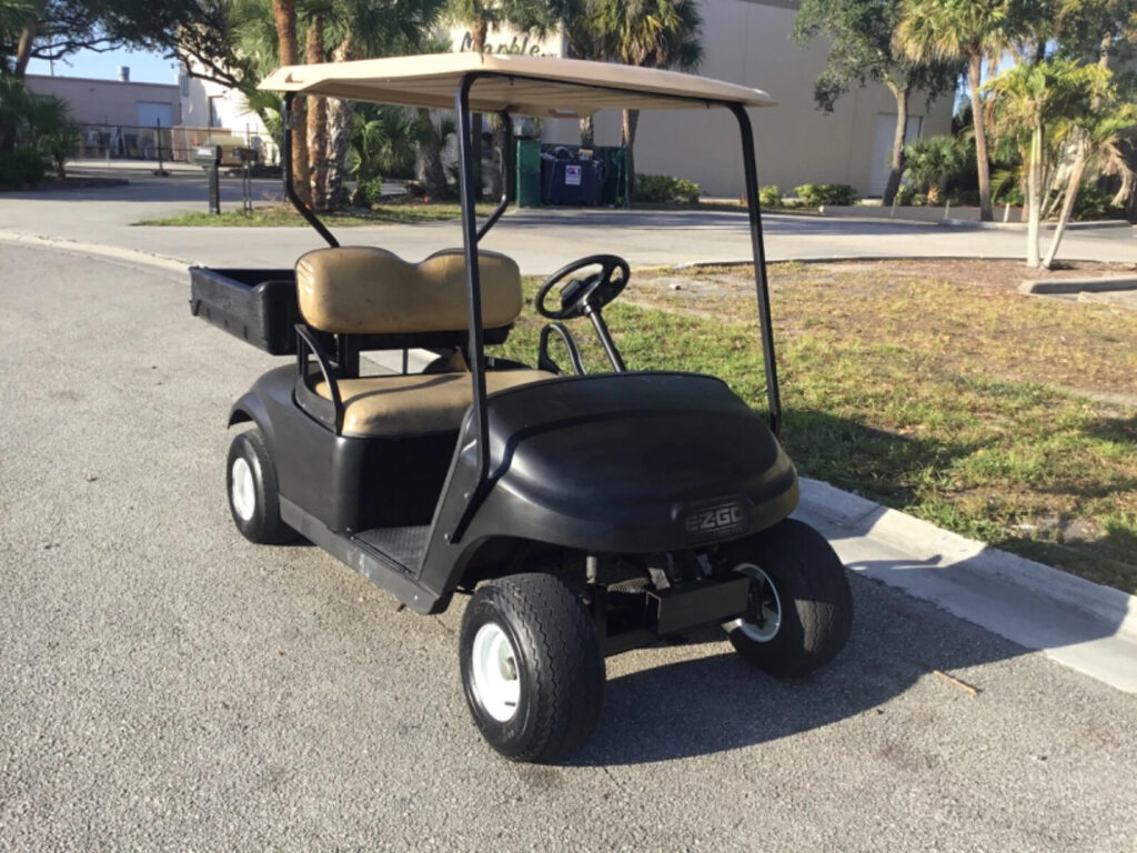 2014 Black ezgo 48v txt 2 seat Passenger golf cart Utility box Canopy Lithium