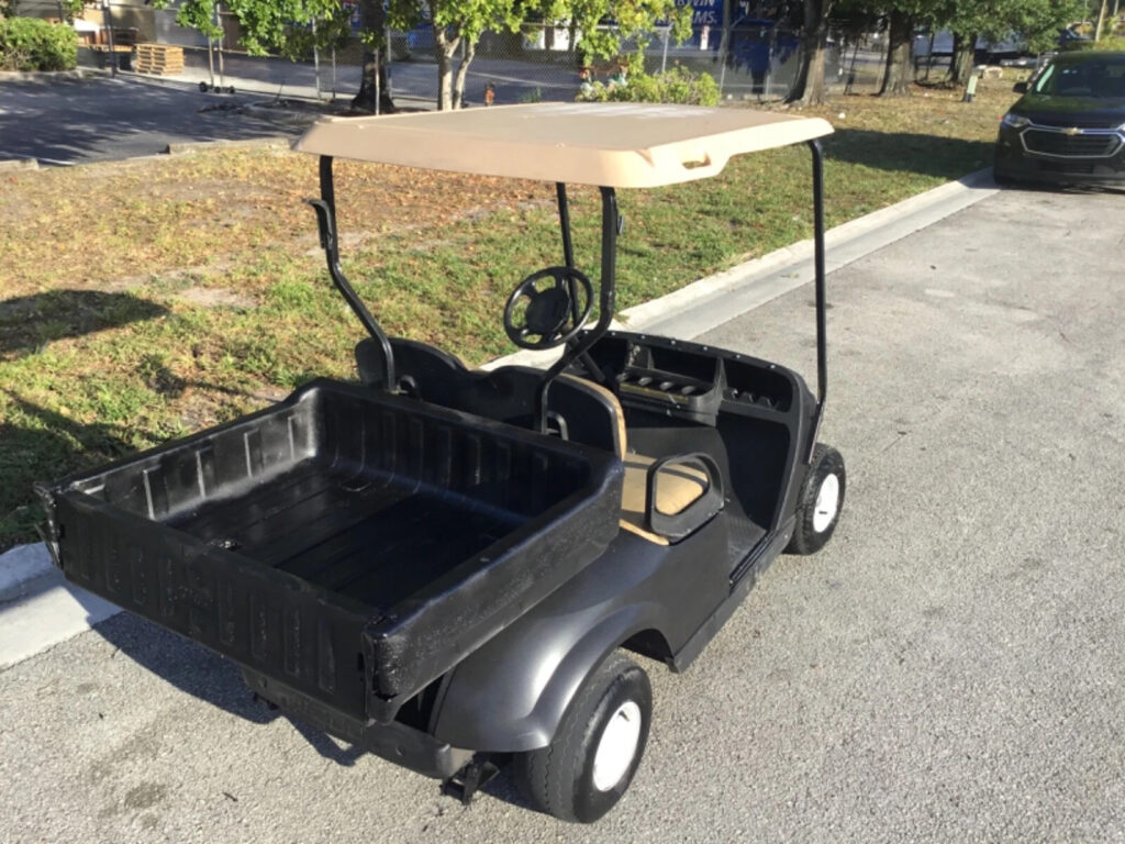 2014 Black ezgo 48v txt 2 seat Passenger golf cart Utility box Canopy Lithium