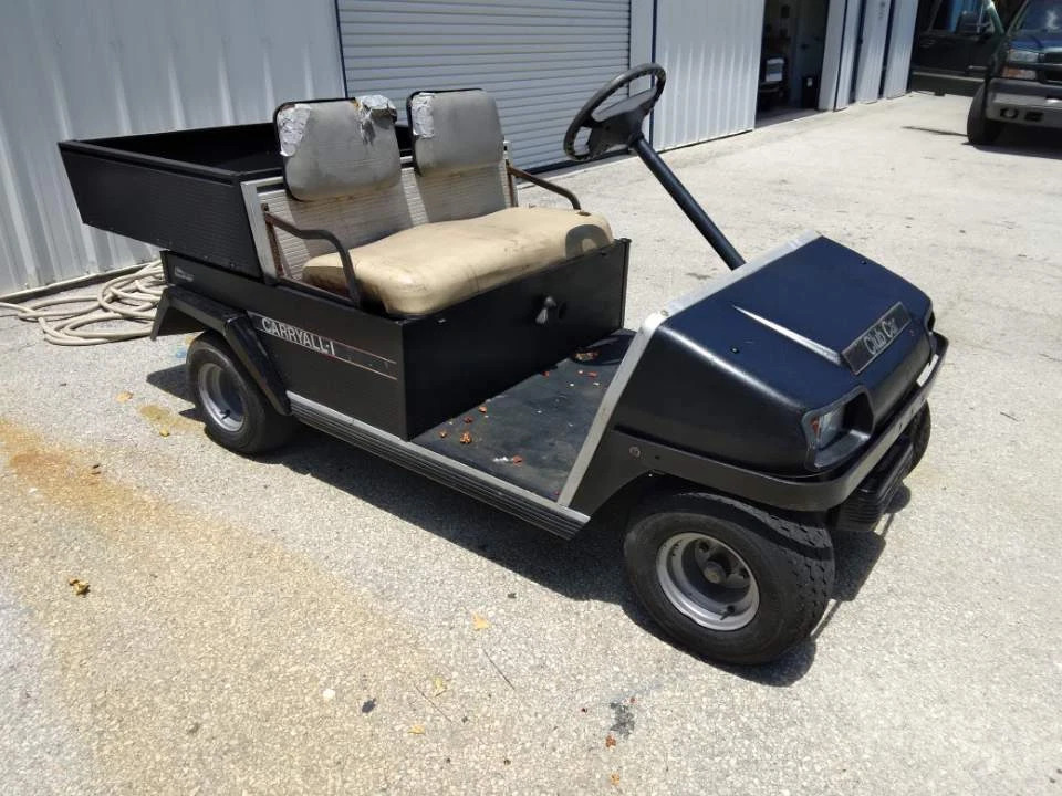 Black 1998 Club car Carryall Utility ds 2 Passenger seat Golf Cart Lithium