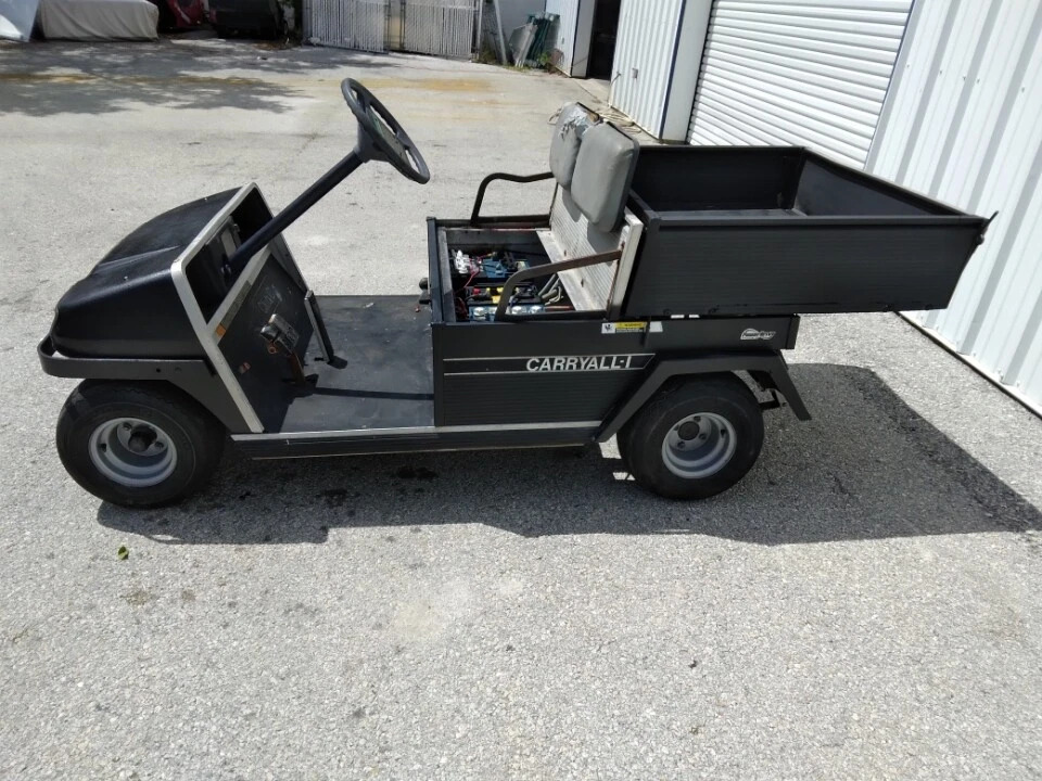 Black 1998 Club car Carryall Utility ds 2 Passenger seat Golf Cart Lithium