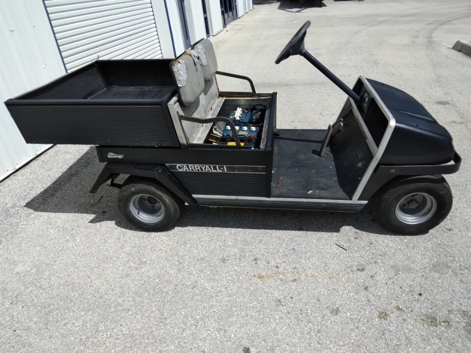Black 1998 Club car Carryall Utility ds 2 Passenger seat Golf Cart Lithium