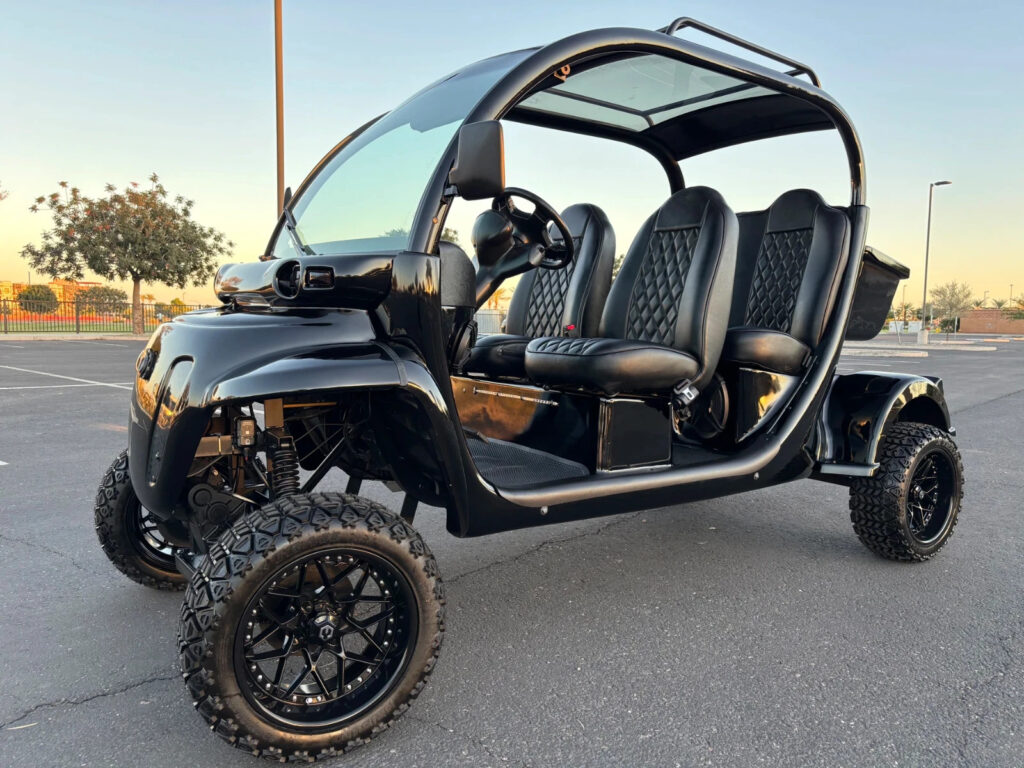 JET Black Custom Lifted GEM CAR 4 SEAT LIMO NEV GOLF CART 72v, Street Legal, New