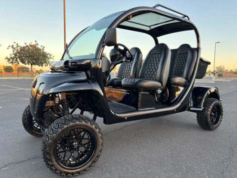 JET Black Custom Lifted GEM CAR 4 SEAT LIMO NEV GOLF CART 72v, Street Legal, New for sale