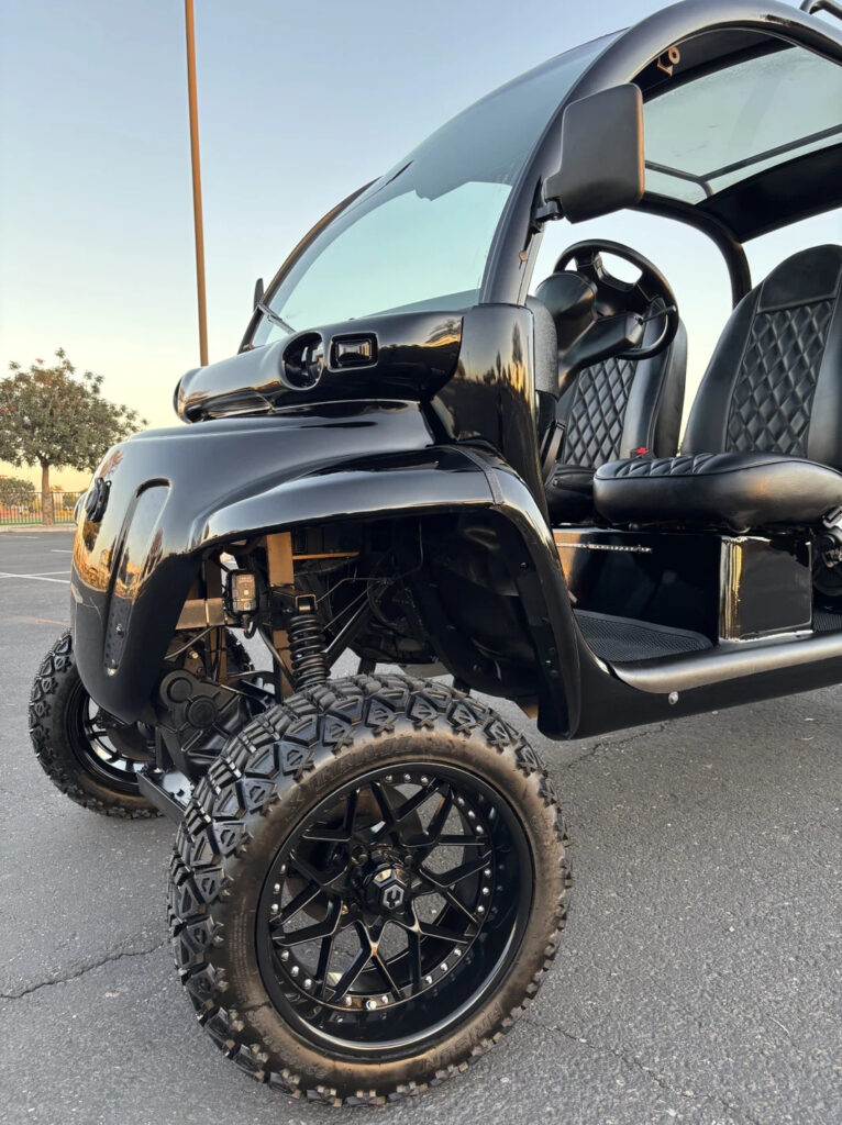 JET Black Custom Lifted GEM CAR 4 SEAT LIMO NEV GOLF CART 72v, Street Legal, New