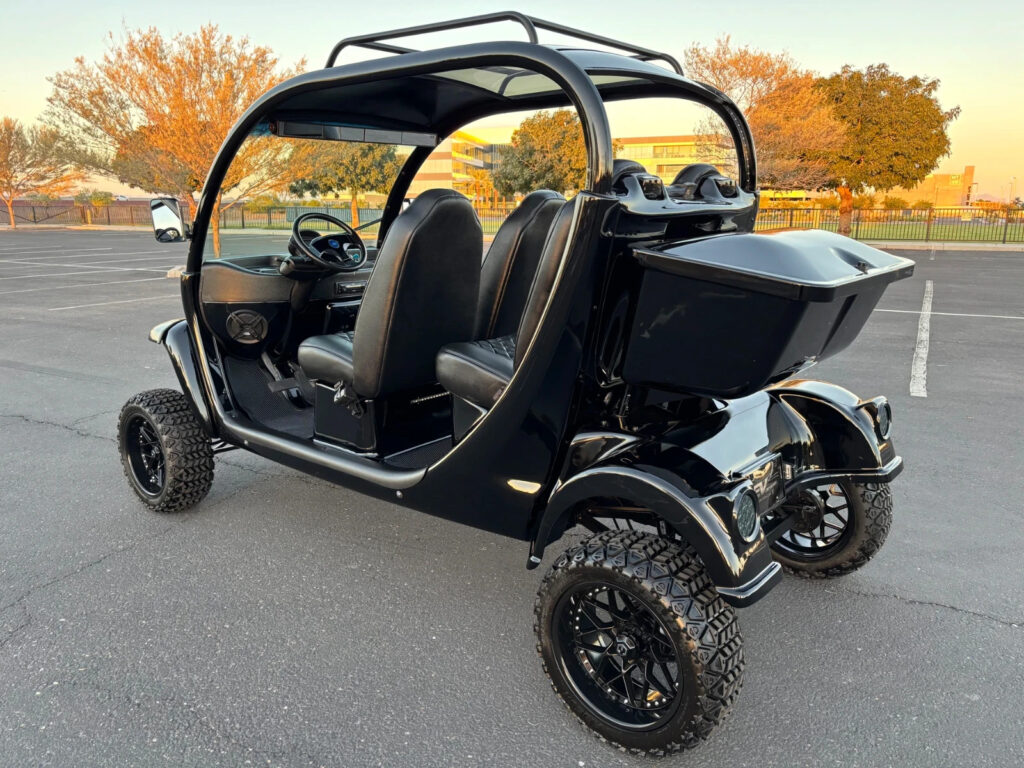 JET Black Custom Lifted GEM CAR 4 SEAT LIMO NEV GOLF CART 72v, Street Legal, New