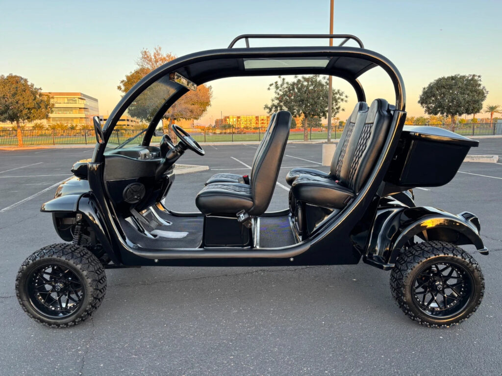 JET Black Custom Lifted GEM CAR 4 SEAT LIMO NEV GOLF CART 72v, Street Legal, New