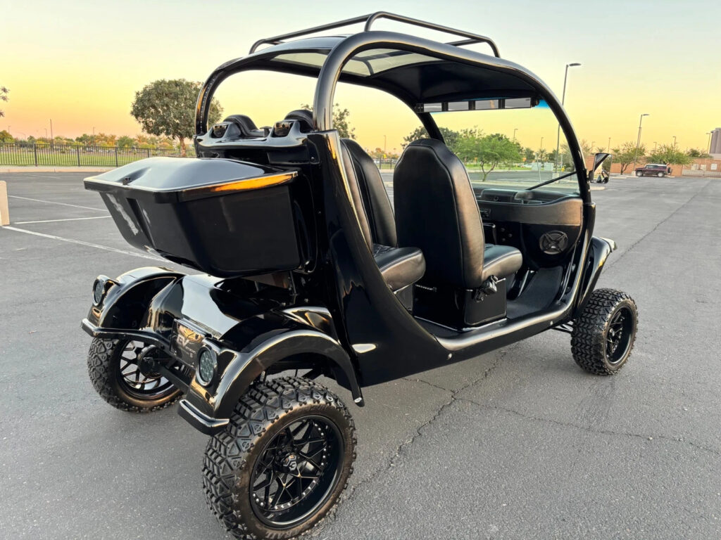 JET Black Custom Lifted GEM CAR 4 SEAT LIMO NEV GOLF CART 72v, Street Legal, New