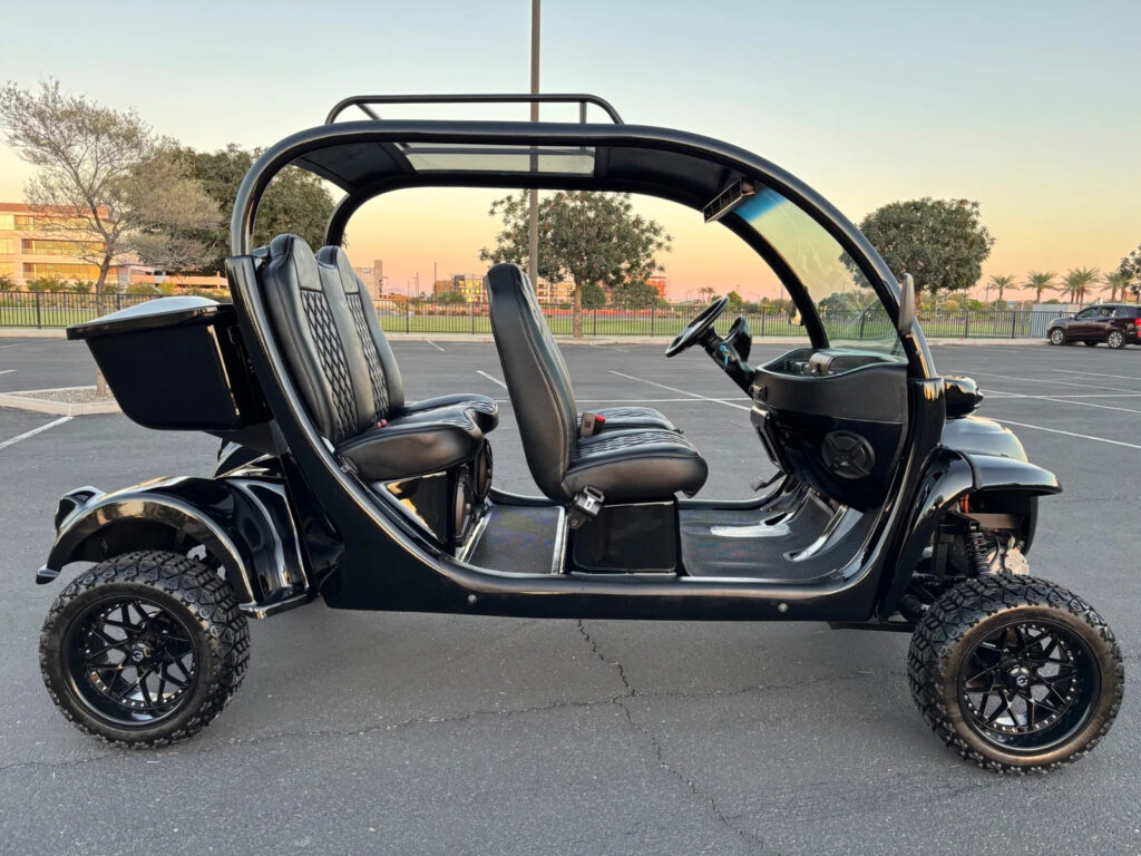 JET Black Custom Lifted GEM CAR 4 SEAT LIMO NEV GOLF CART 72v, Street Legal, New