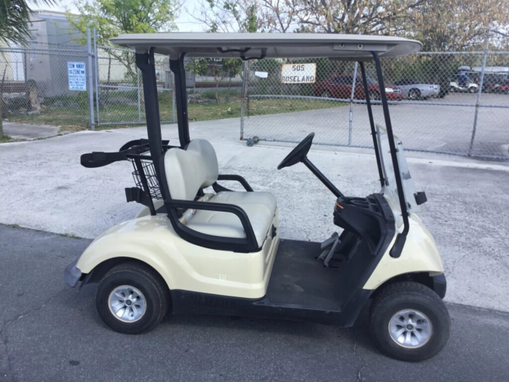 Tan 2015 Yamaha G29 YDR Drive Dre 2 seat Passenger Golf Cart Lithium