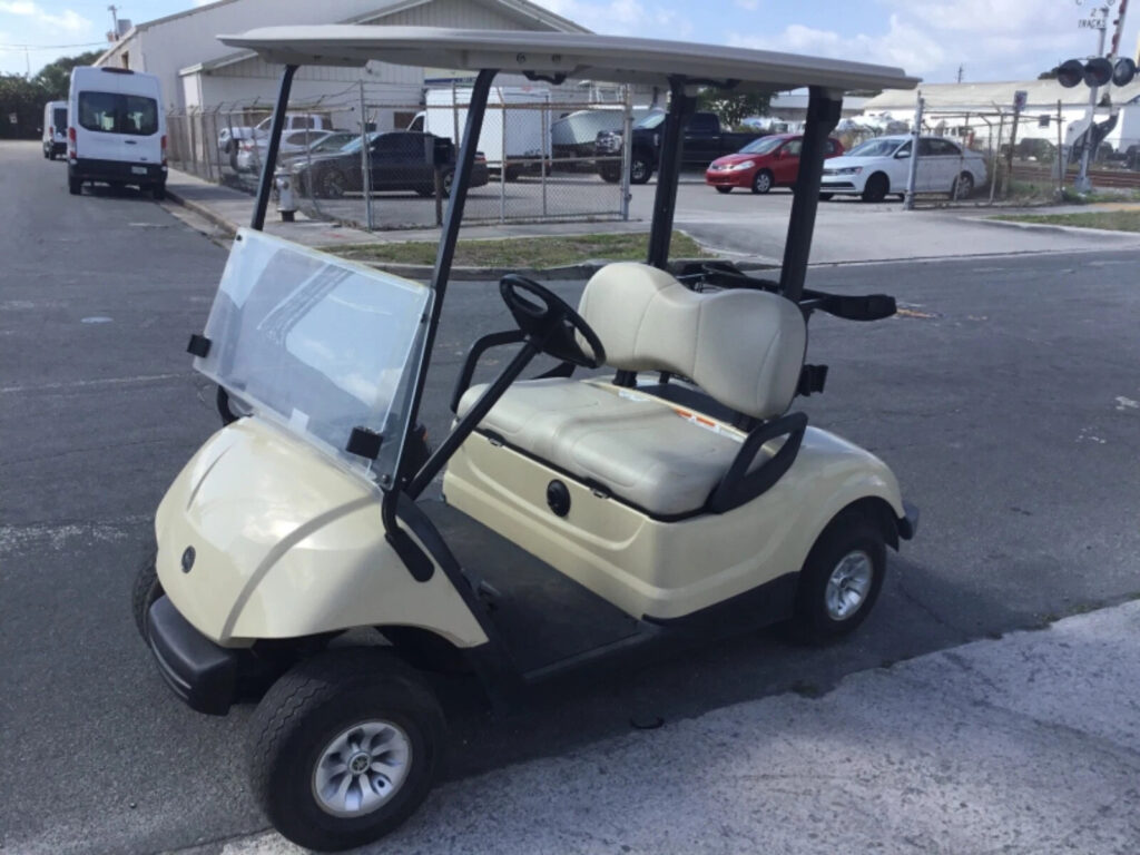 Tan 2015 Yamaha G29 YDR Drive Dre 2 seat Passenger Golf Cart Lithium