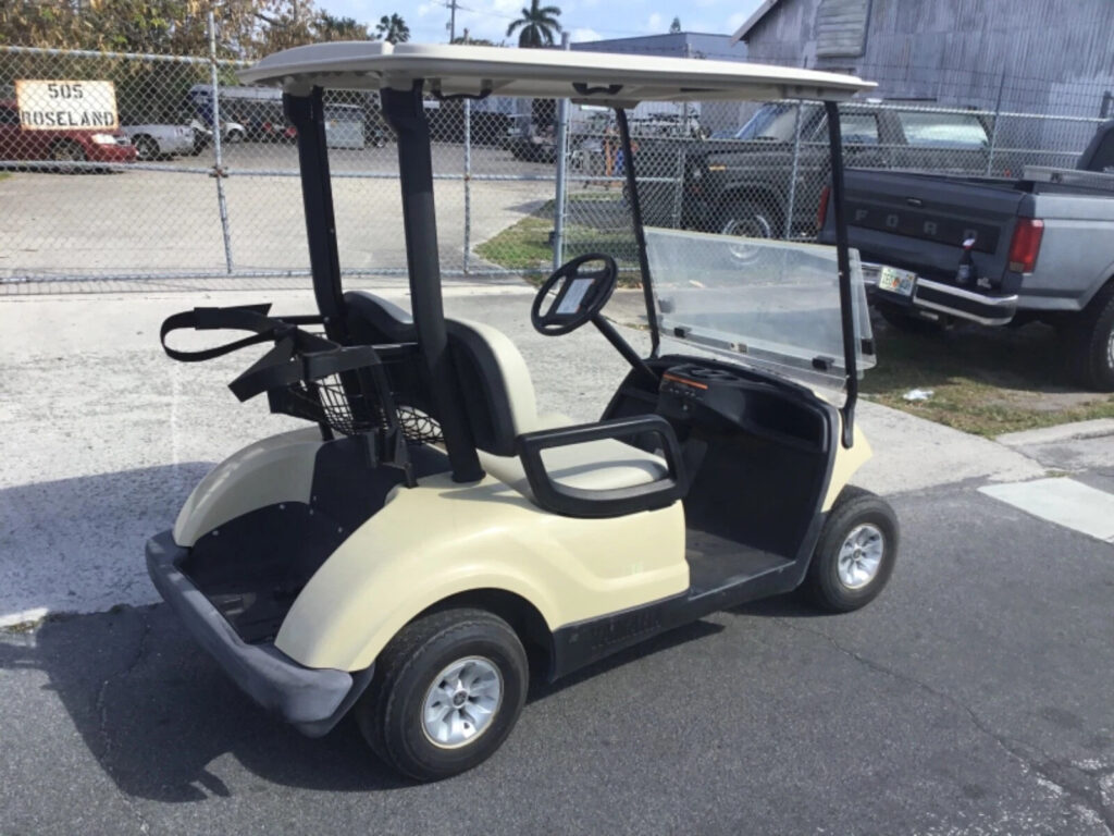Tan 2015 Yamaha G29 YDR Drive Dre 2 seat Passenger Golf Cart Lithium