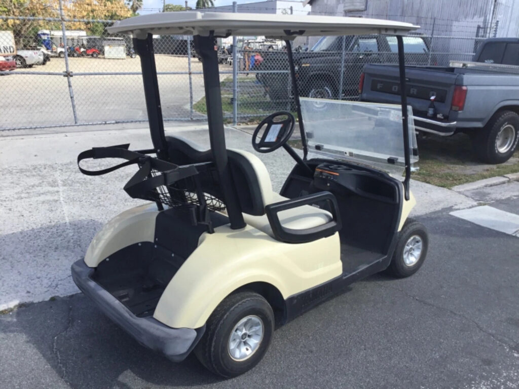 Tan 2015 Yamaha G29 YDR Drive Dre 2 seat Passenger Golf Cart Lithium