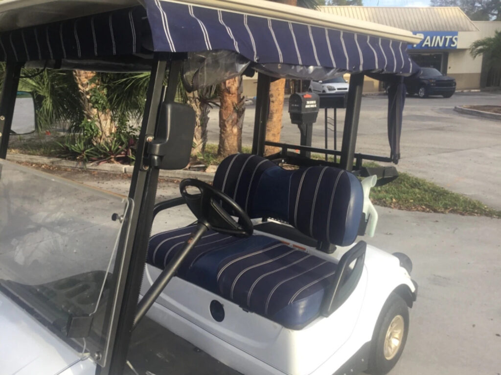 White 2011 Yamaha G29 YDR Drive Dre 2 seat Passenger Golf Cart Lithium