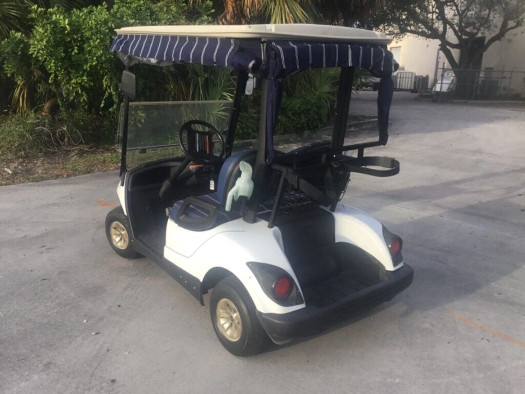 White 2011 Yamaha G29 YDR Drive Dre 2 seat Passenger Golf Cart Lithium