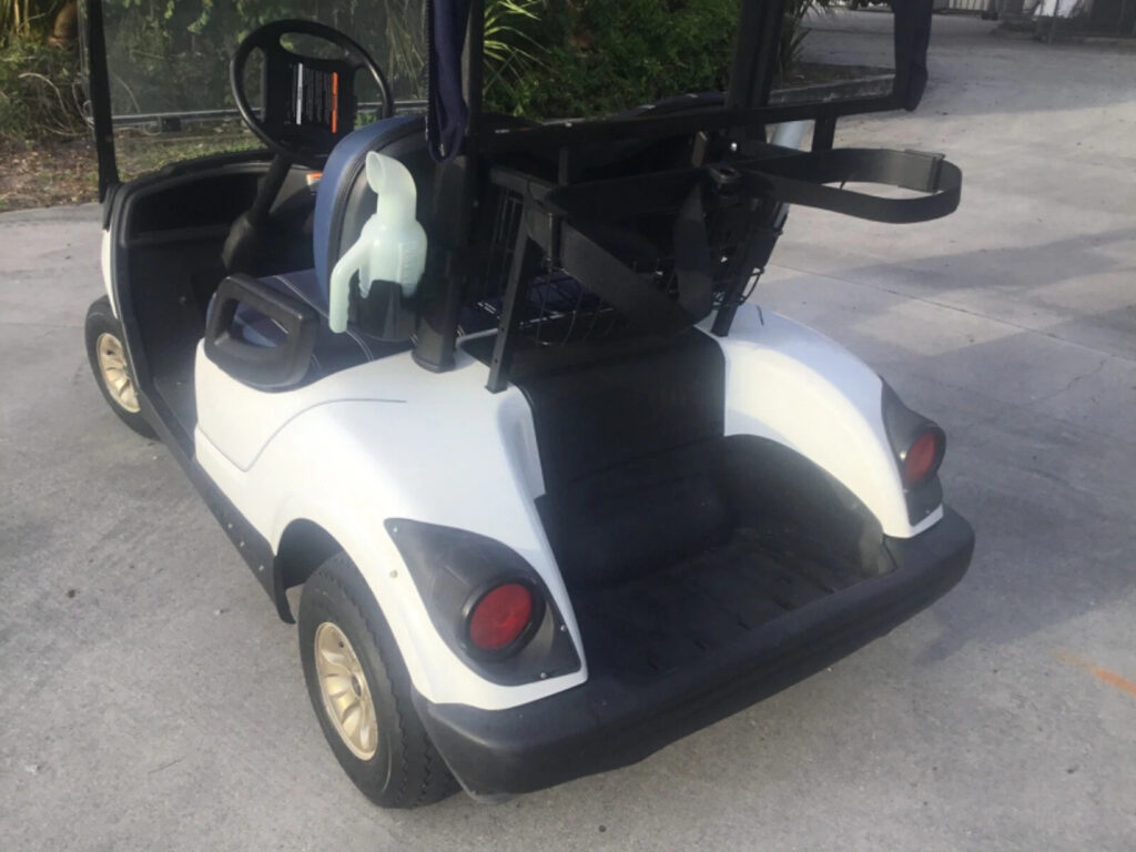 White 2011 Yamaha G29 YDR Drive Dre 2 seat Passenger Golf Cart Lithium
