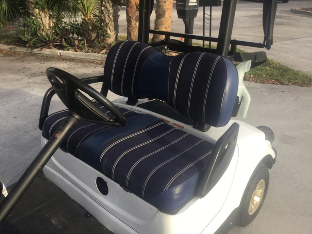 White 2011 Yamaha G29 YDR Drive Dre 2 seat Passenger Golf Cart Lithium
