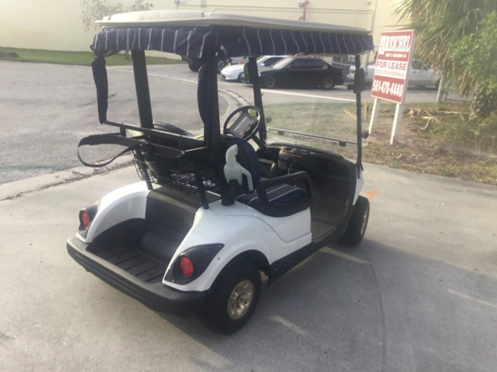 White 2011 Yamaha G29 YDR Drive Dre 2 seat Passenger Golf Cart Lithium