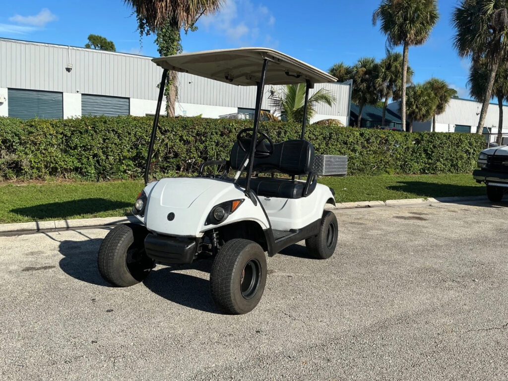 White 2013 Yamaha Drive G29 48V 2 seat Passenger Utility Golf Cart Lithium